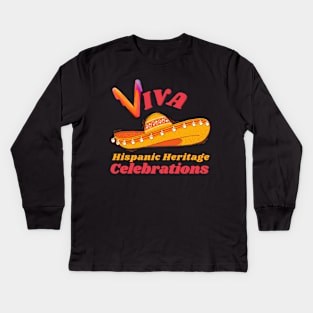 Viva Hispanic Heritage Kids Long Sleeve T-Shirt